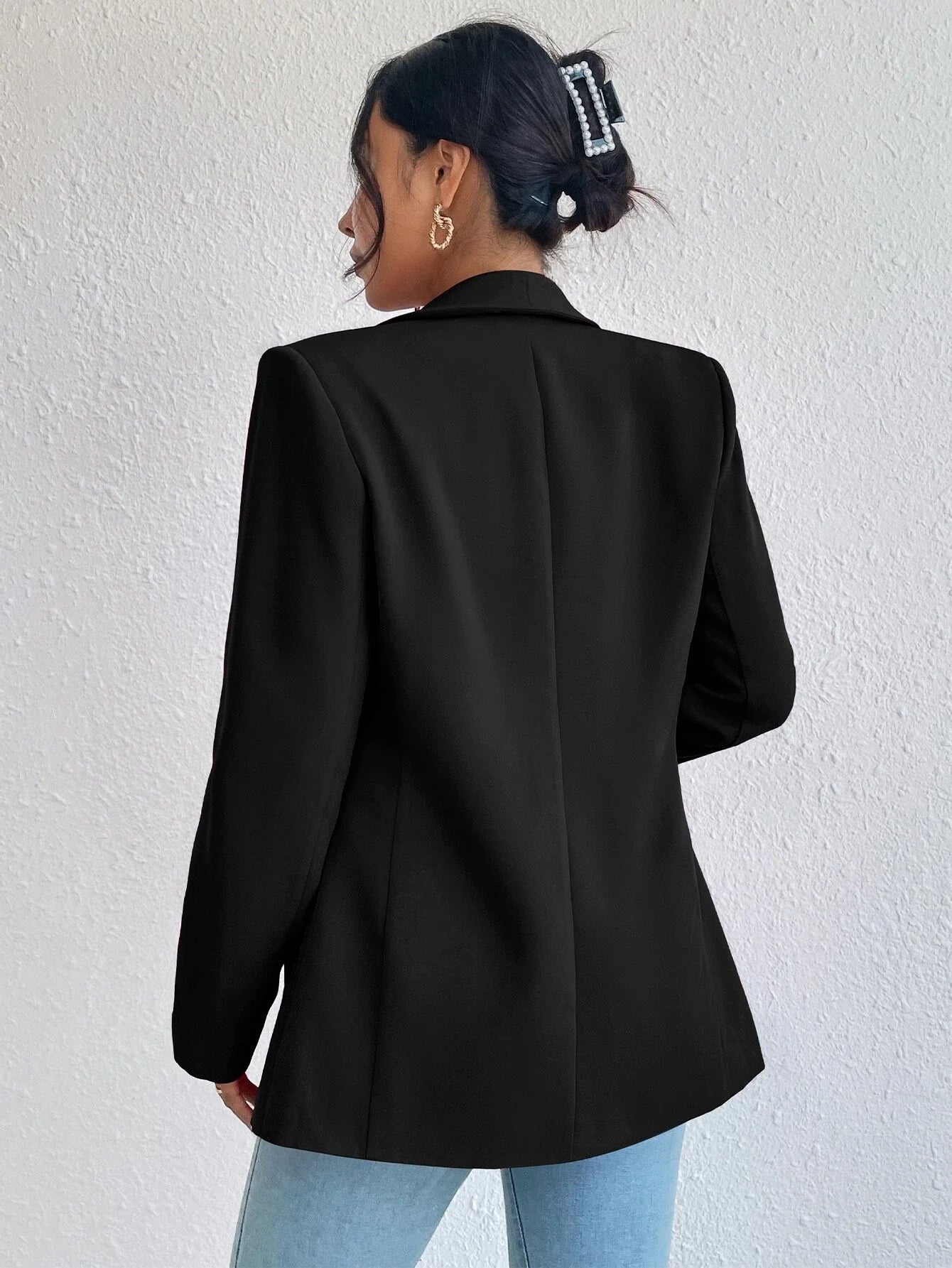 Black Striped Women's Blazer