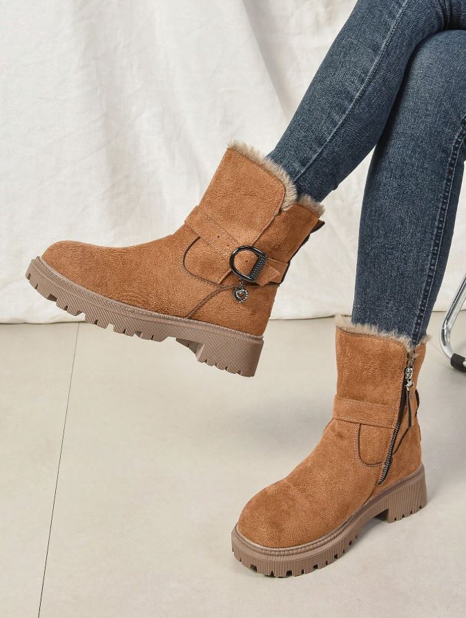 Women's Winter Boots Made of High-Quality Faux Leather