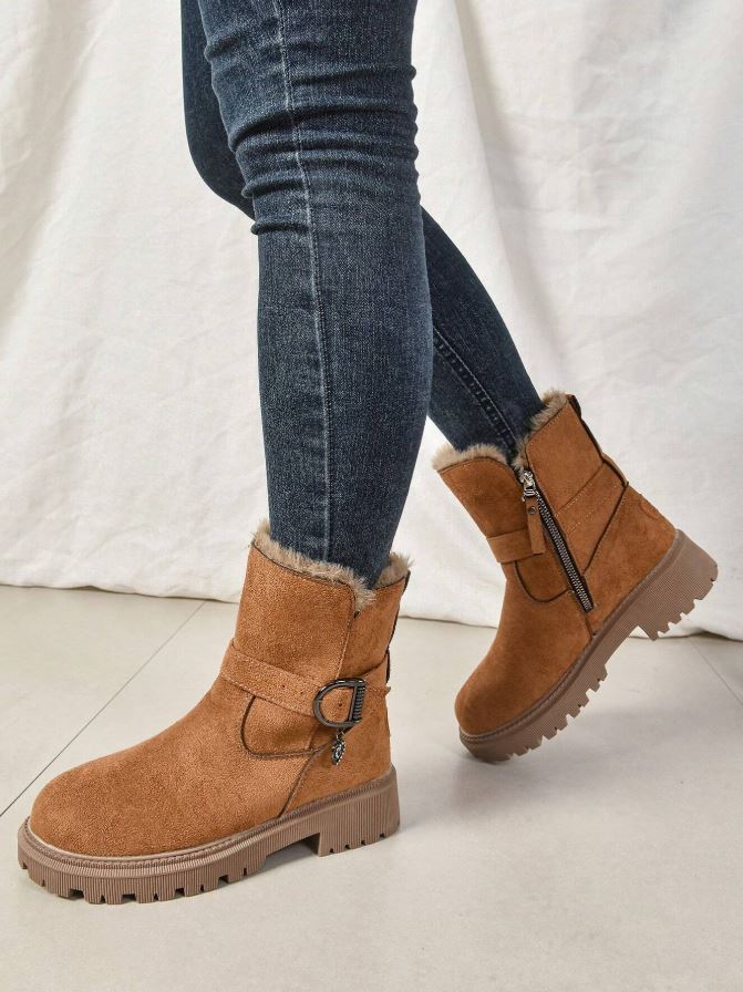 Women's Winter Boots Made of High-Quality Faux Leather