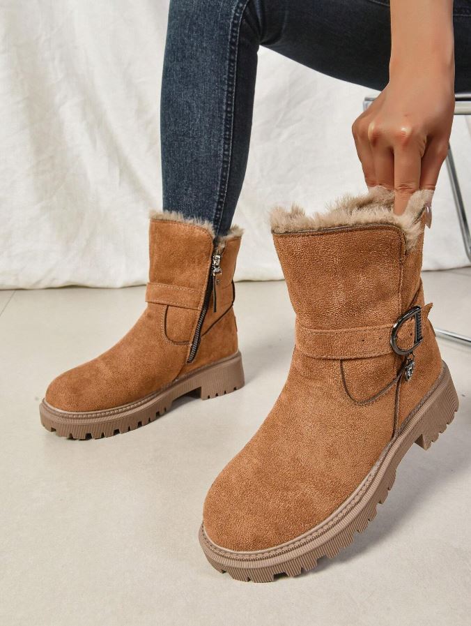 Women's Winter Boots Made of High-Quality Faux Leather