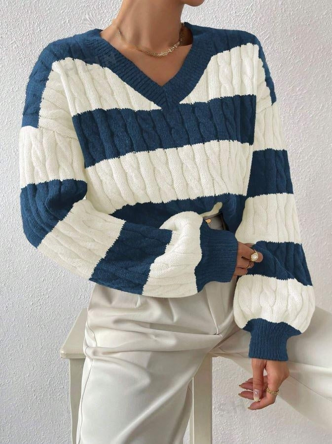 Elegant Striped Women's Sweater